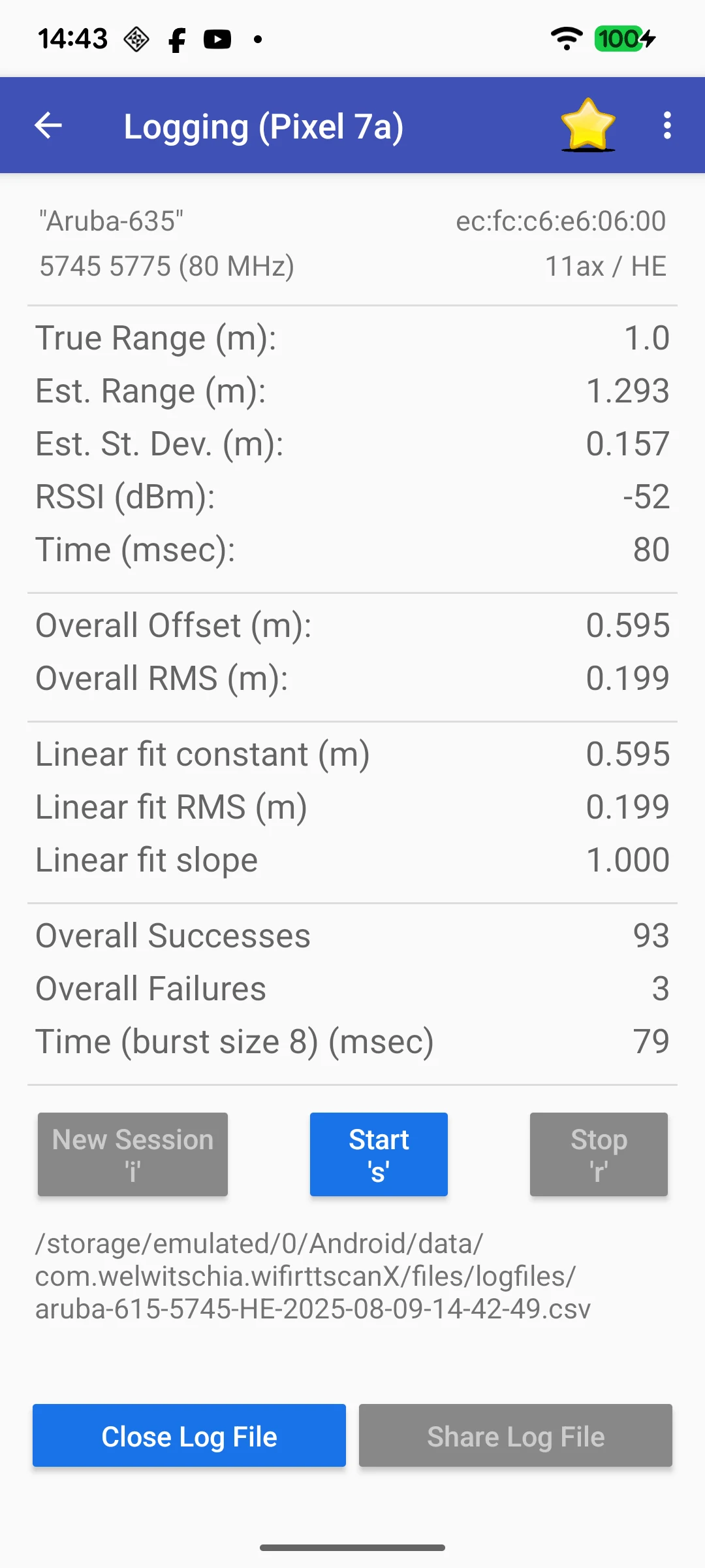 WifiRttScanX screenshot